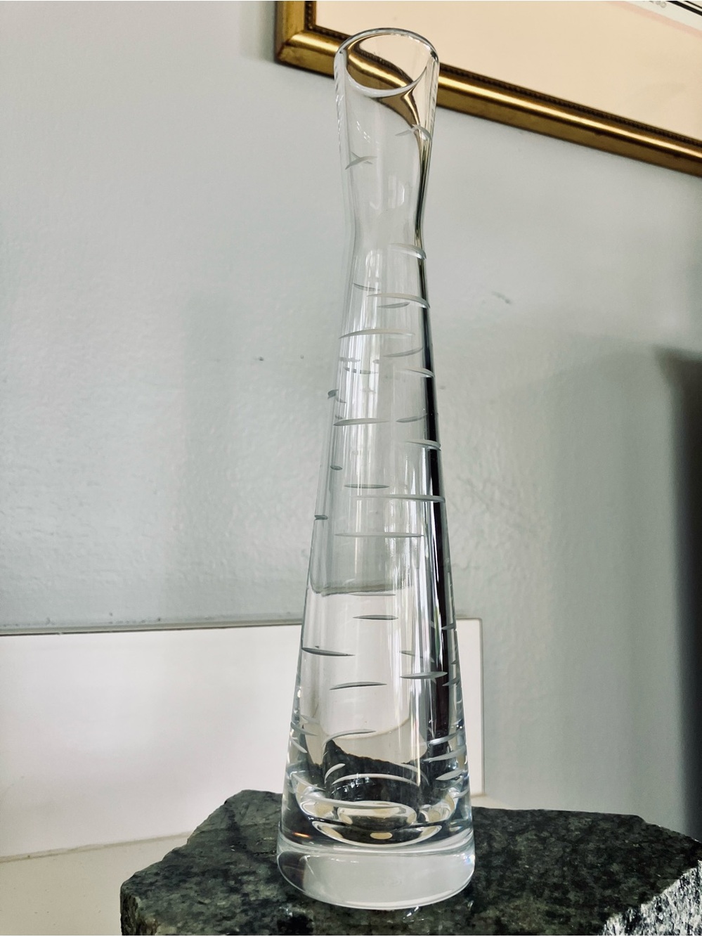 Vintage Baccarat France High Quality Crystal 9 Inch Bud Vase, Signed/Stamped